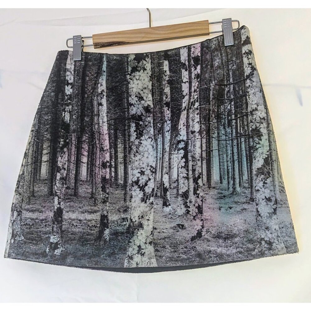 TIBI wintertime Printed Forest landscape mini Fleece skirt - super cute!!!